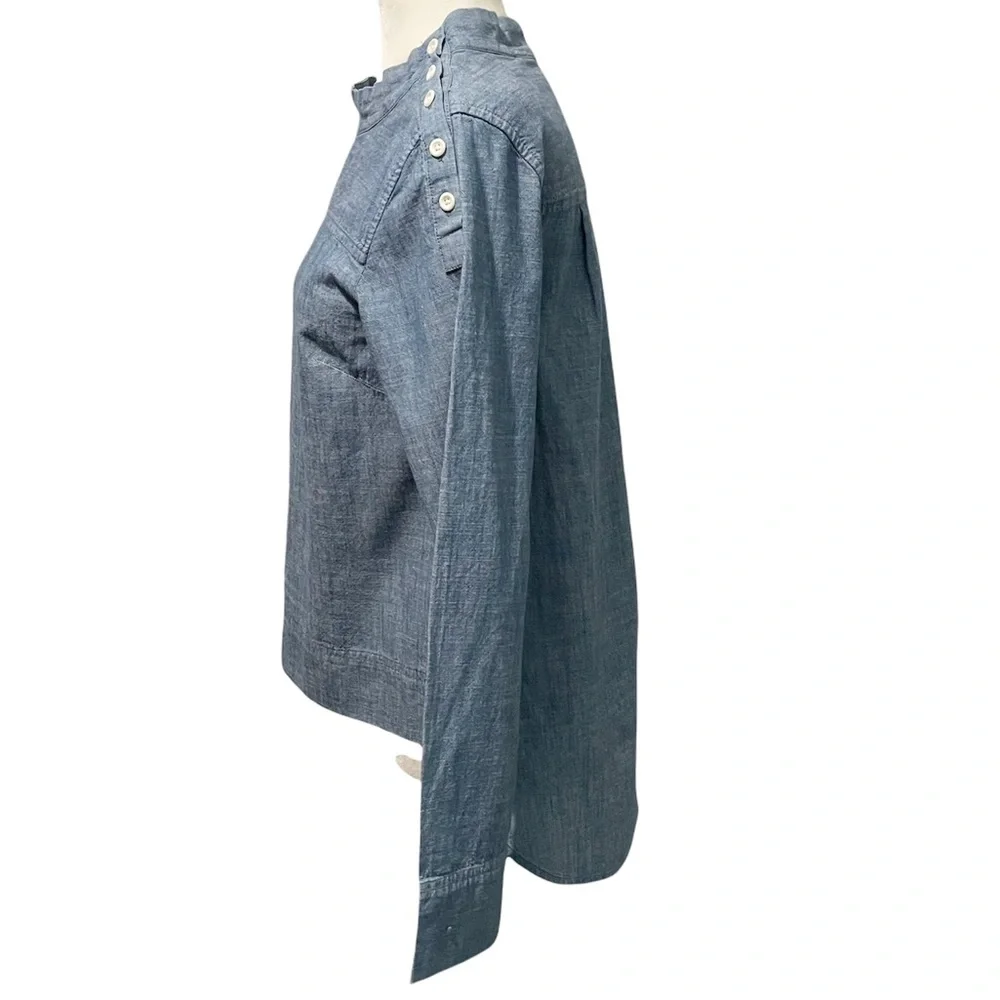 J. Crew High-Low Hem Denim Top